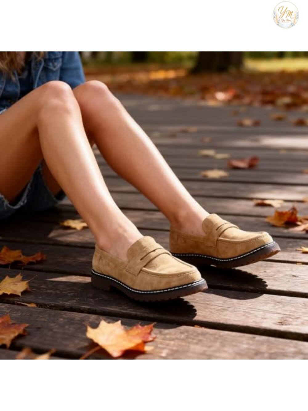 Women's Chunky Knit Slip-On Loafers, Platform Mocc, Comfortable Memory Foam - Picture 5 of 6